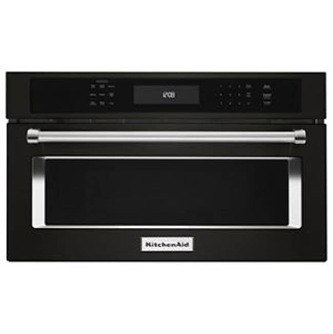 Kitchen Aid - 27'' Built-In Microwave, 1.4 Cu Ft, 900 W, Convection Cooking, 240 V Hookup - Black Stainless