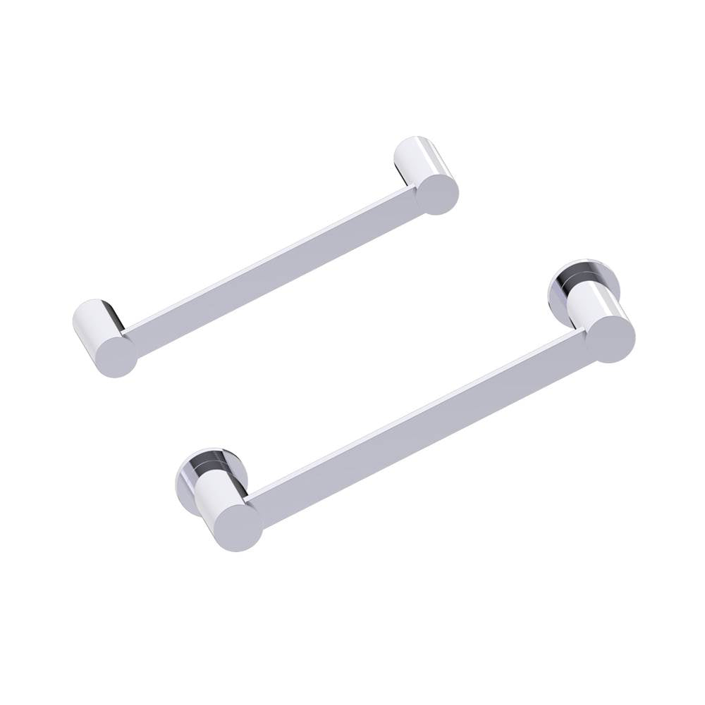 Kartners - PORTO - 9-inch Bathroom Towel Bar-Polished Chrome - Polished Chrome