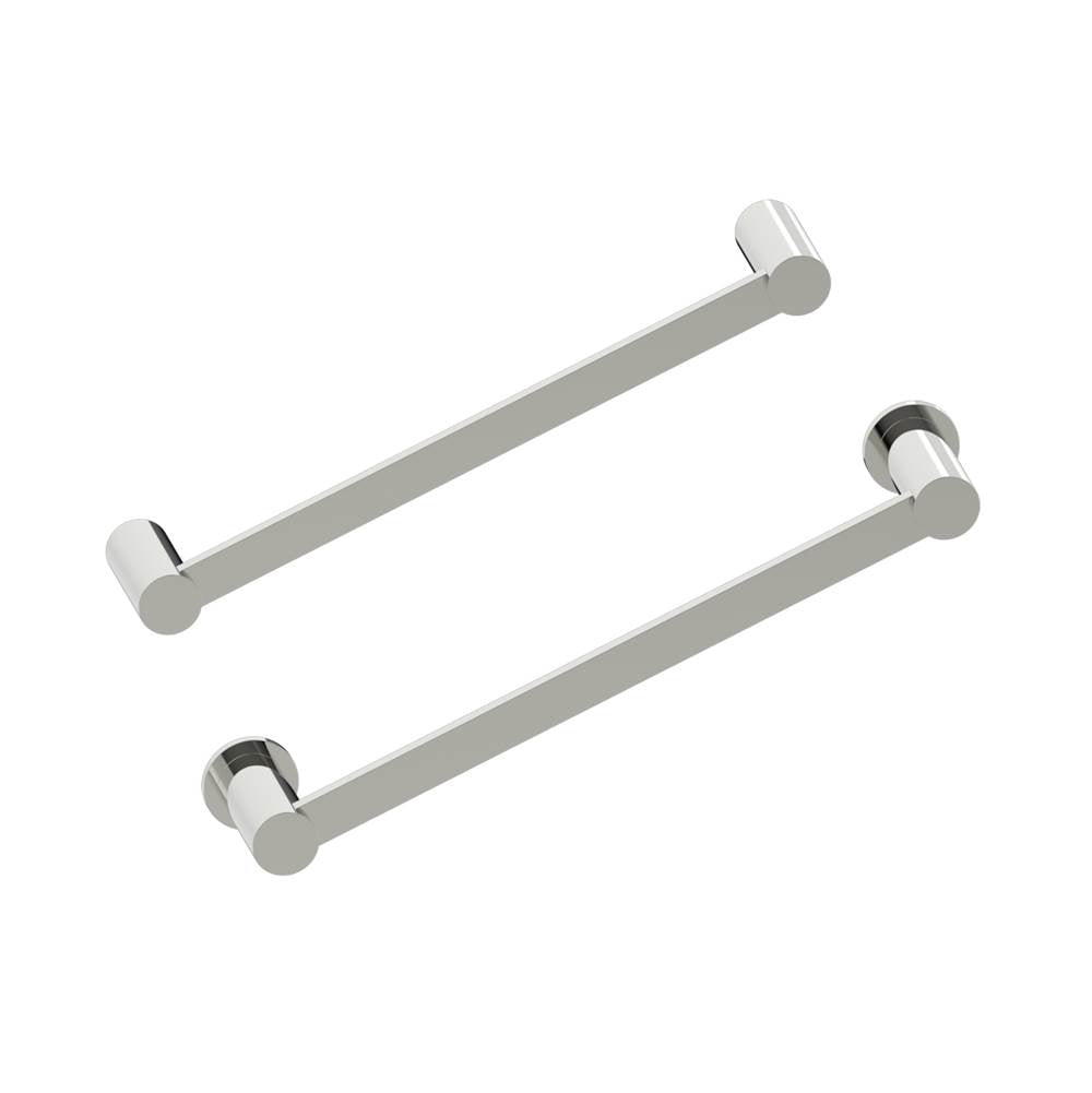 Kartners - PORTO - 12-inch Bathroom Towel Bar-Polished Nickel - Polished Nickel