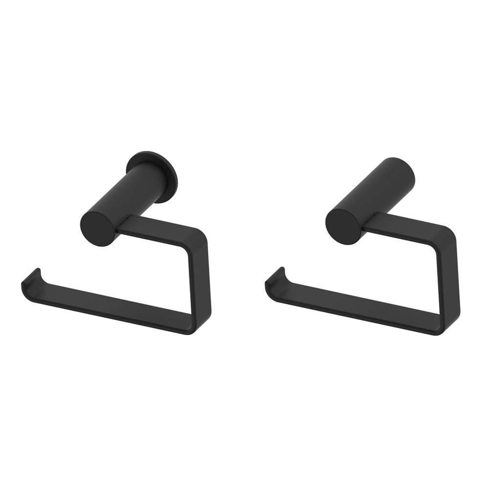 Kartners - PORTO - Drop Toilet Paper Holder(Left)-Matte Black - Matte Black