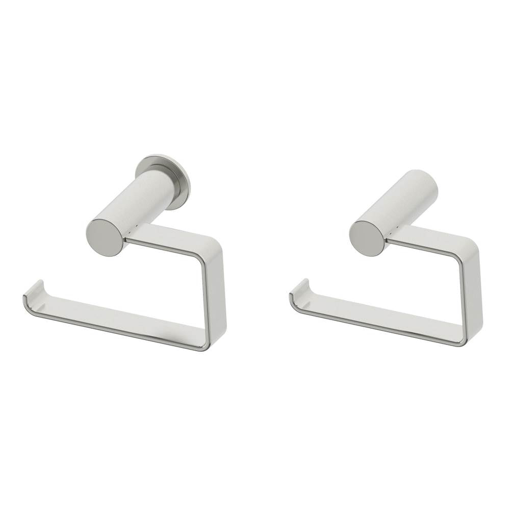 Kartners - PORTO - Drop Toilet Paper Holder (Left)-Brushed Nickel - Brushed Nickel