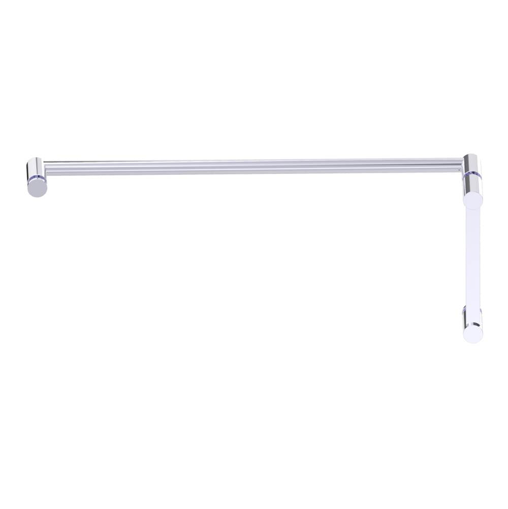 Kartners - PORTO - 8-inch x 24-inch - Offset Shower Door Handles -Polished Chrome - Polished Chrome