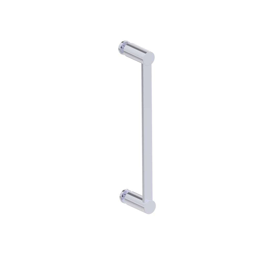 Kartners - PORTO - 12-inch Single Glass Door Handle-Polished Chrome - Polished Chrome
