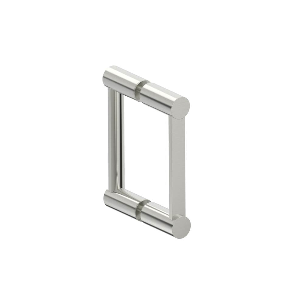 Kartners - PORTO - 6-inch Double Glass Door Handle-Brushed Nickel - Brushed Nickel