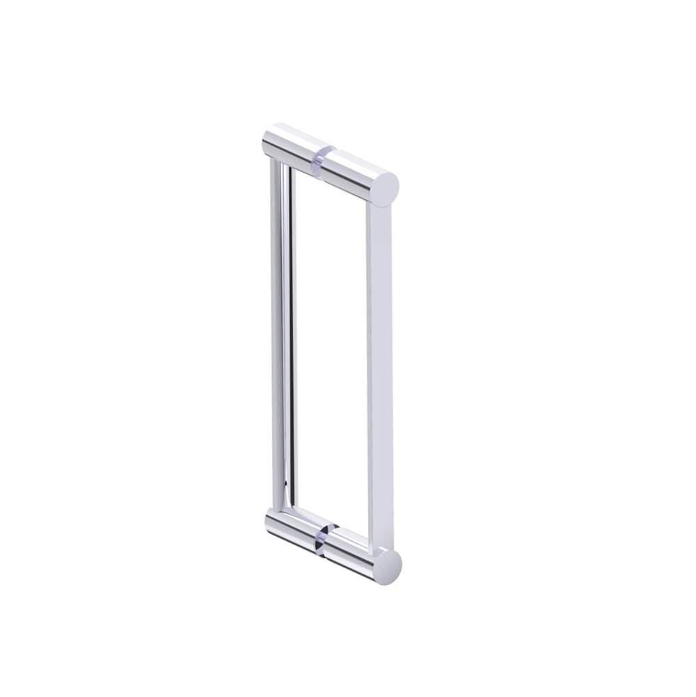 Kartners - PORTO - 12-inch Double Glass Door Handle-Polished Chrome - Polished Chrome