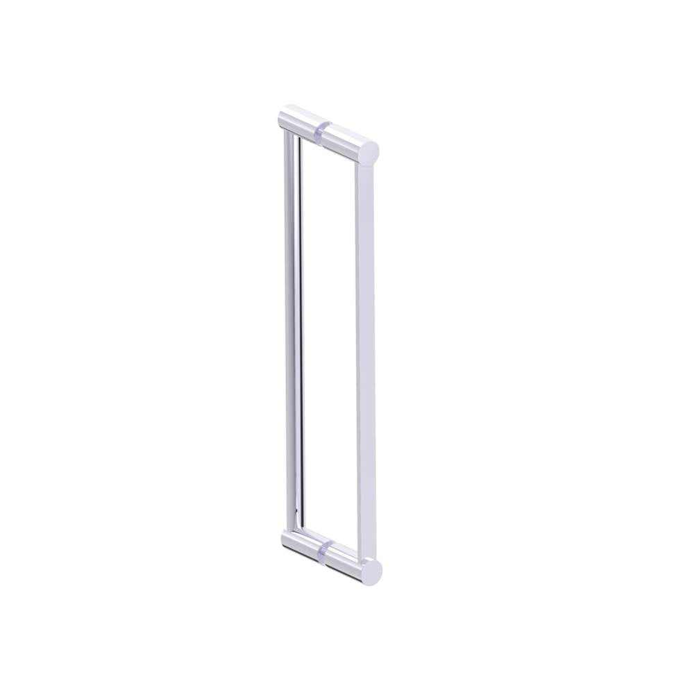 Kartners - PORTO - 18-inch Double Glass Door Handle-Polished Chrome - Polished Chrome