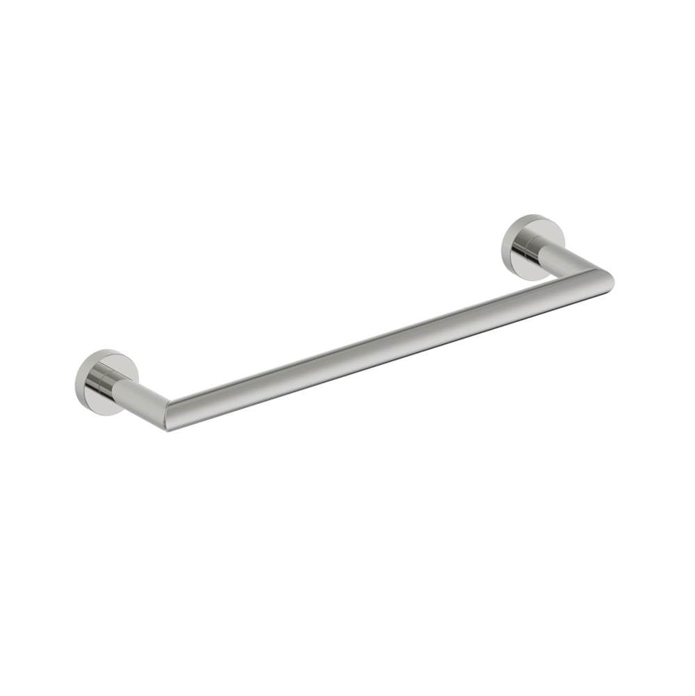Kartners - OSLO - 12-inch Bathroom Towel Bar-Polished Nickel - Polished Nickel