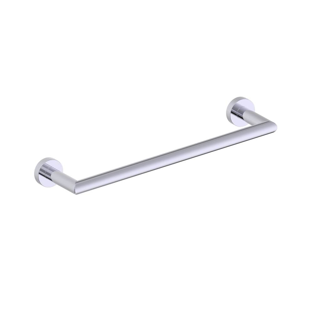 Kartners - OSLO - 12-inch Bathroom Towel Bar-Polished Chrome - Polished Chrome
