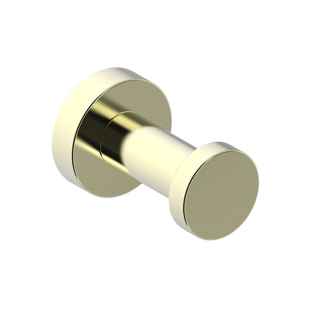Kartners - OSLO - Single Prong Robe Hook-Brushed Brass - Brushed Brass