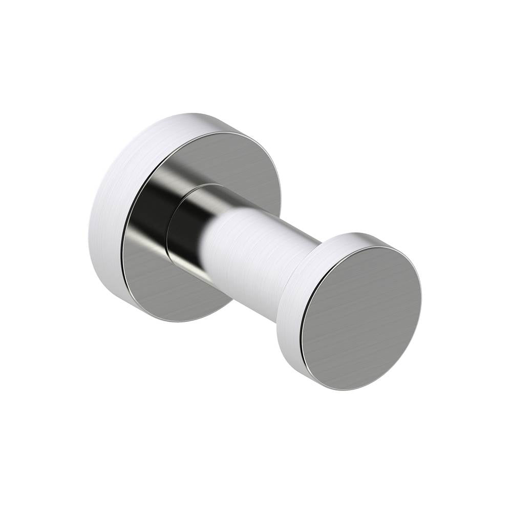 Kartners - OSLO - Single Prong Robe Hook-Brushed Nickel - Brushed Nickel