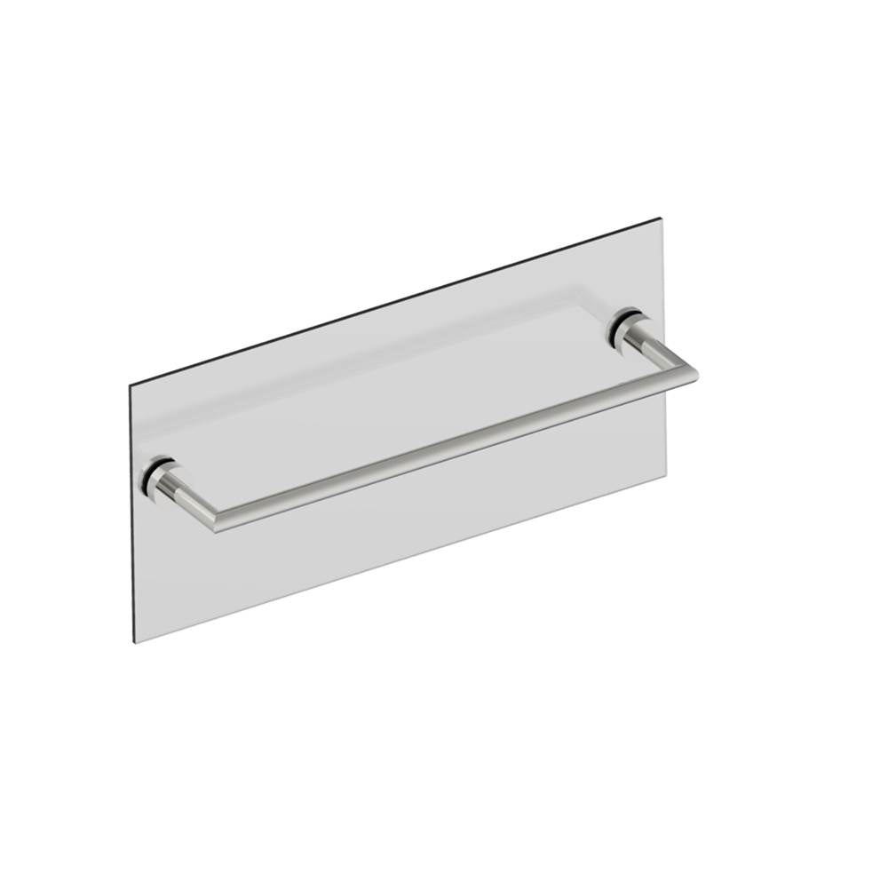 Kartners - OSLO - 18-inch Bathroom Towel Bar Through Glass-Polished Nickel - Polished Nickel