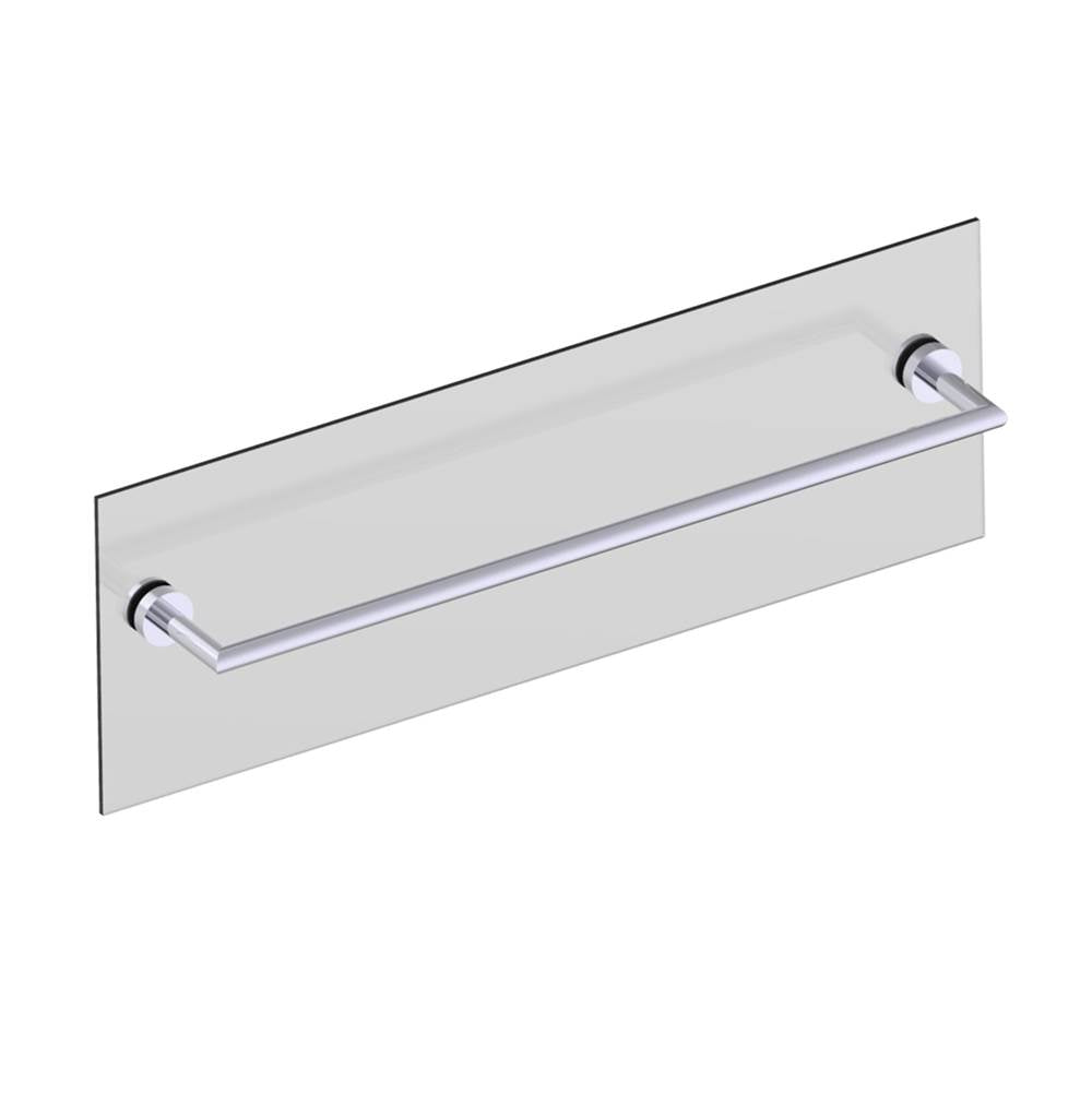 Kartners - OSLO - 24-inch Bathroom Towel Bar Through Glass-Polished Chrome - Polished Chrome