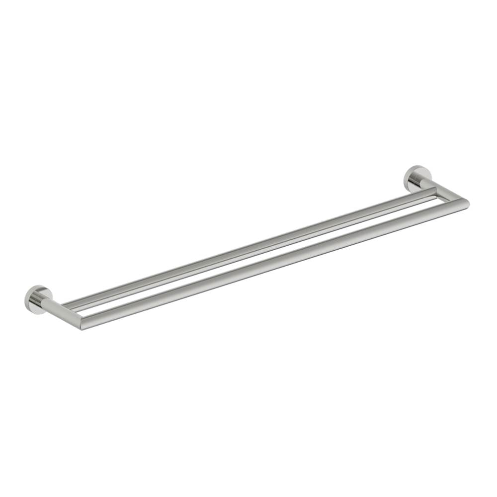 Kartners - OSLO - 24-inch Double Bathroom Towel Bar-Polished Nickel - Polished Nickel