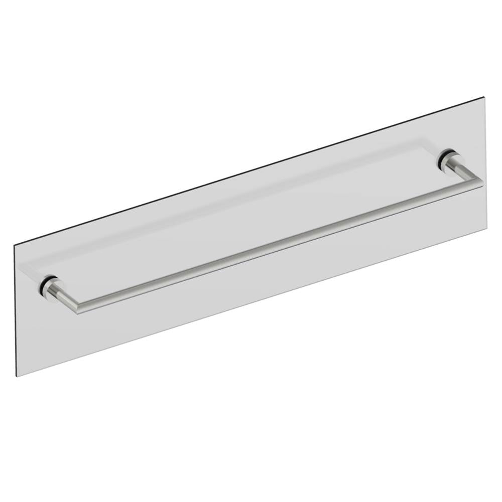 Kartners - OSLO - 30-inch Bathroom Towel Bar Through Glass-Brushed Nickel - Brushed Nickel