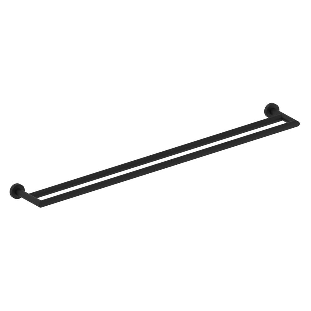 Kartners - OSLO - 30-inch Double Bathroom Towel Bar-Matte Black - Matte Black
