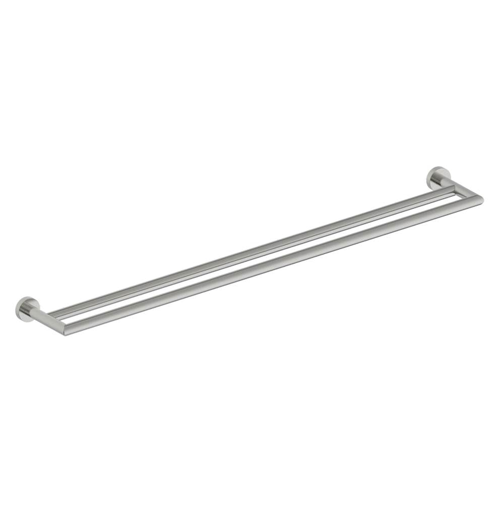 Kartners - OSLO - 30-inch Double Bathroom Towel Bar-Brushed Nickel - Brushed Nickel