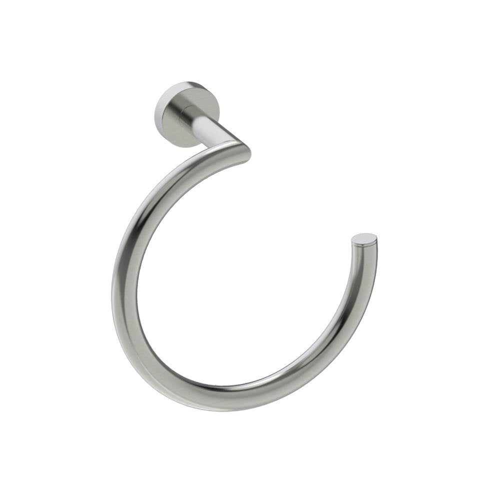 Kartners - OSLO - Towel Ring (C-shaped)-Brushed Nickel - Brushed Nickel