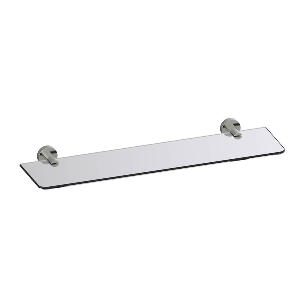 Kartners - OSLO - 20-inch Glass Shelf-Brushed Nickel - Brushed Nickel