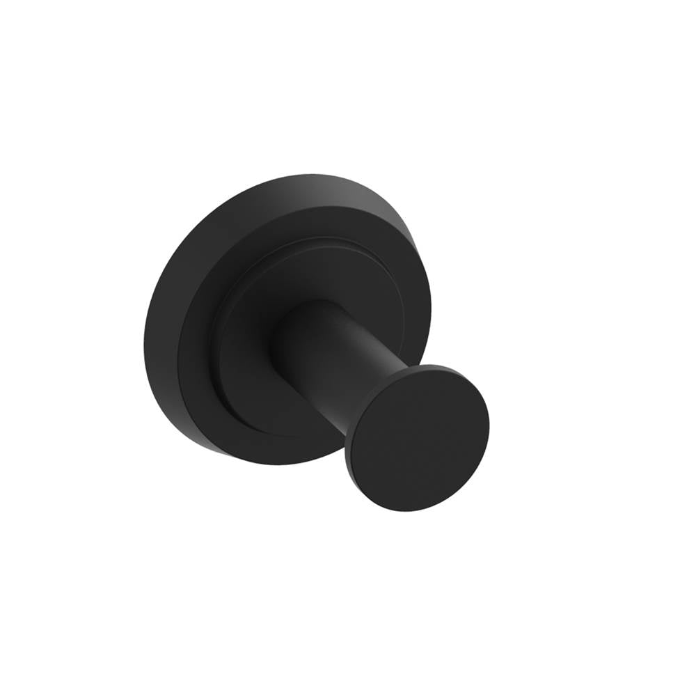 Kartners - SOFIA - Single Prong Robe Hook-Matte Black - Matte Black