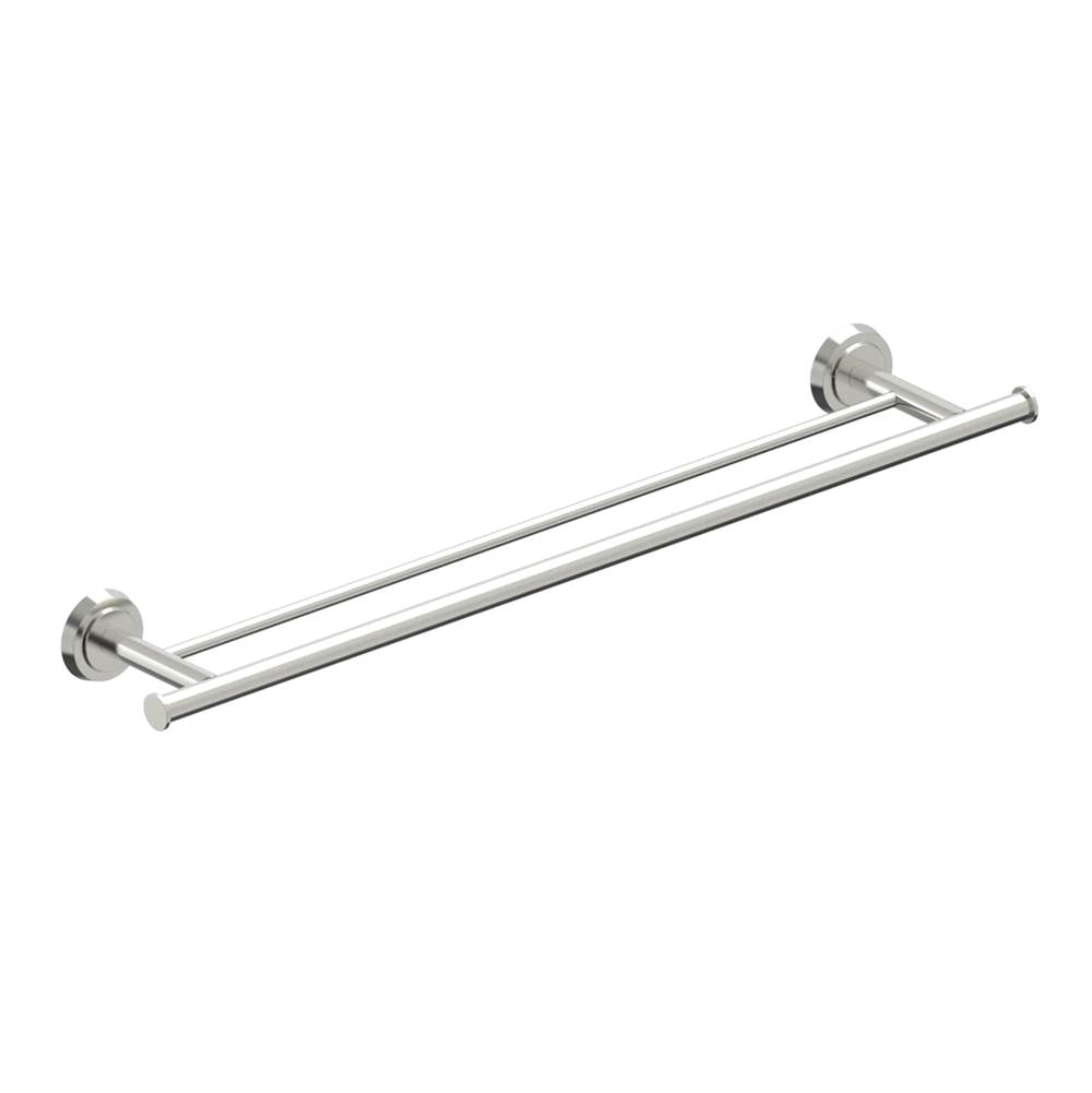 Kartners - SOFIA - 24-inch Double Bathroom Towel Bar-Brushed Nickel - Brushed Nickel