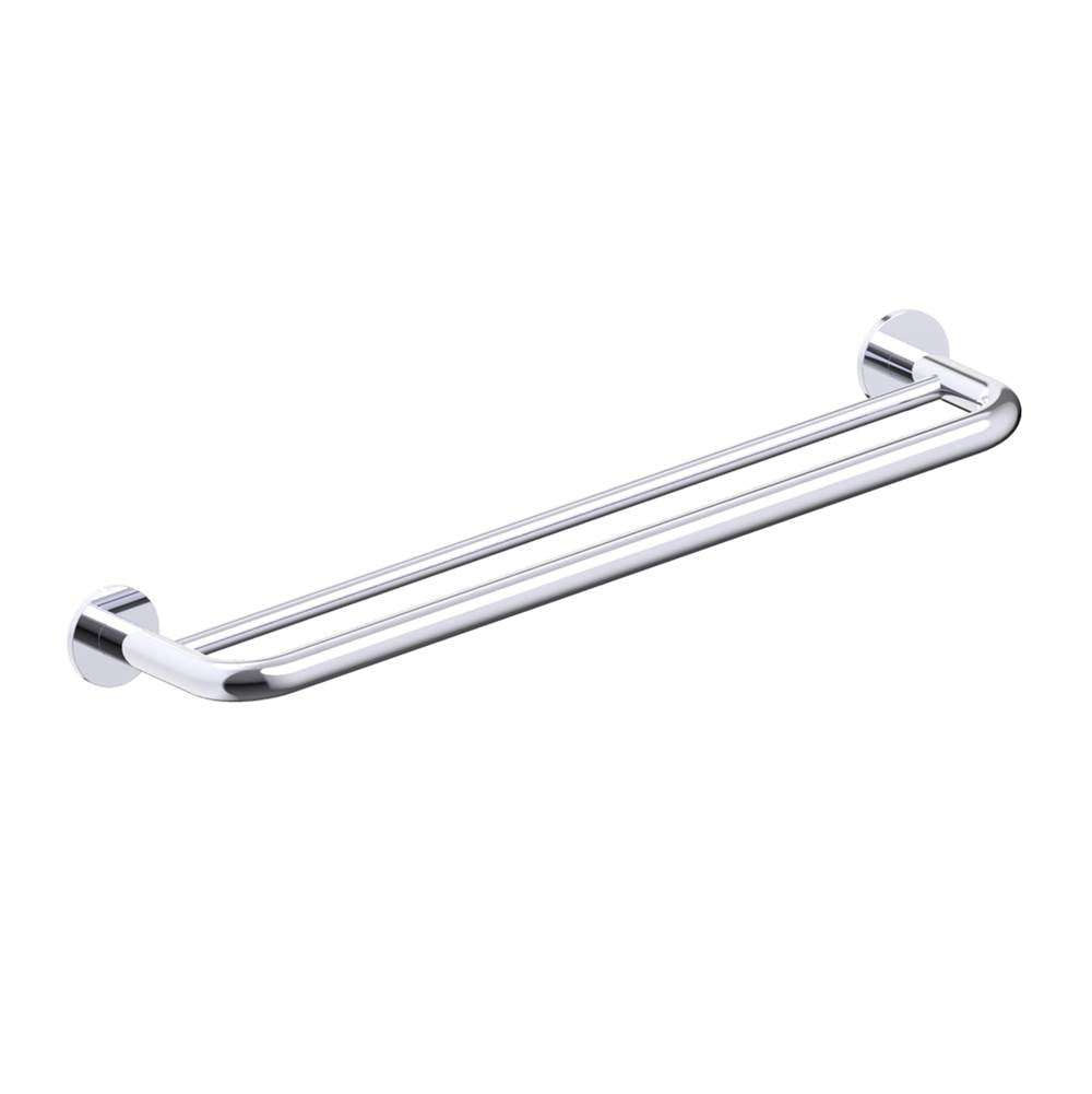 Kartners - NICE - 24-inch Double Bathroom Towel Bar-Polished Chrome - Polished Chrome