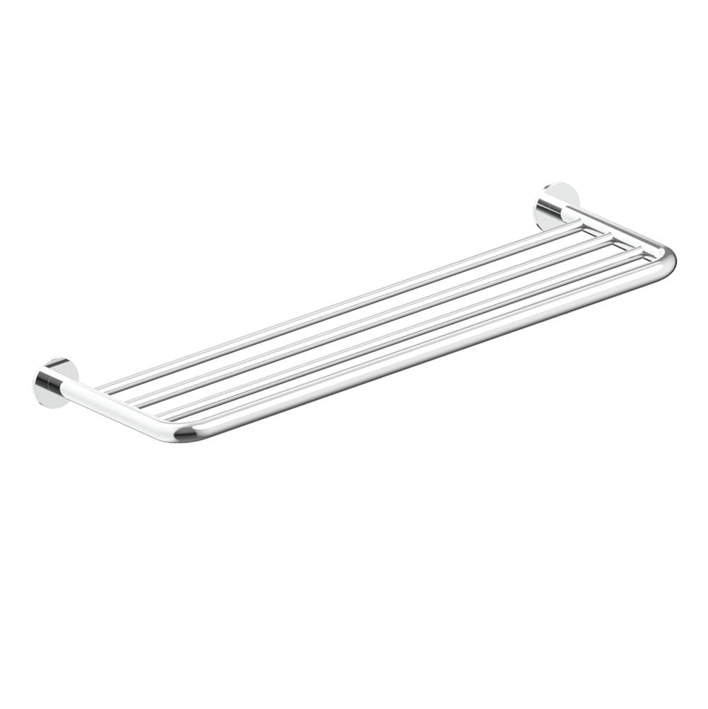 Kartners - NICE - 24-inch Single Towel Rack-Polished Nickel - Polished Nickel