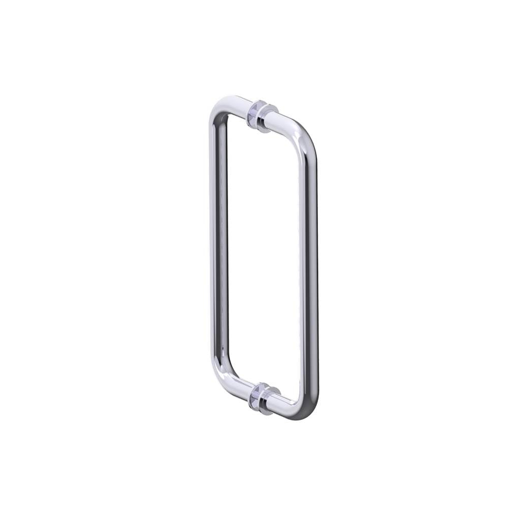 Kartners - NICE - 12-inch Double Shower Door Handle-Polished Chrome - Polished Chrome