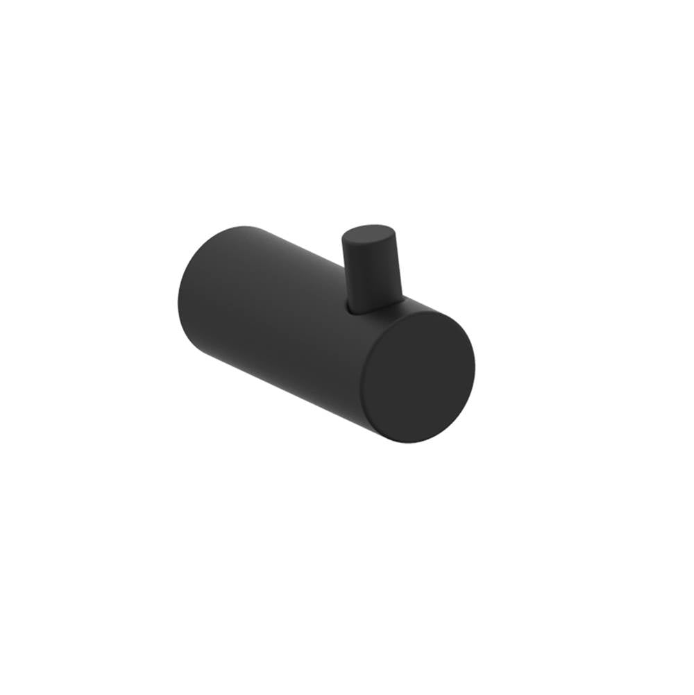 Kartners - SEVILLE - Single Prong Robe Hook-Matte Black - Matte Black