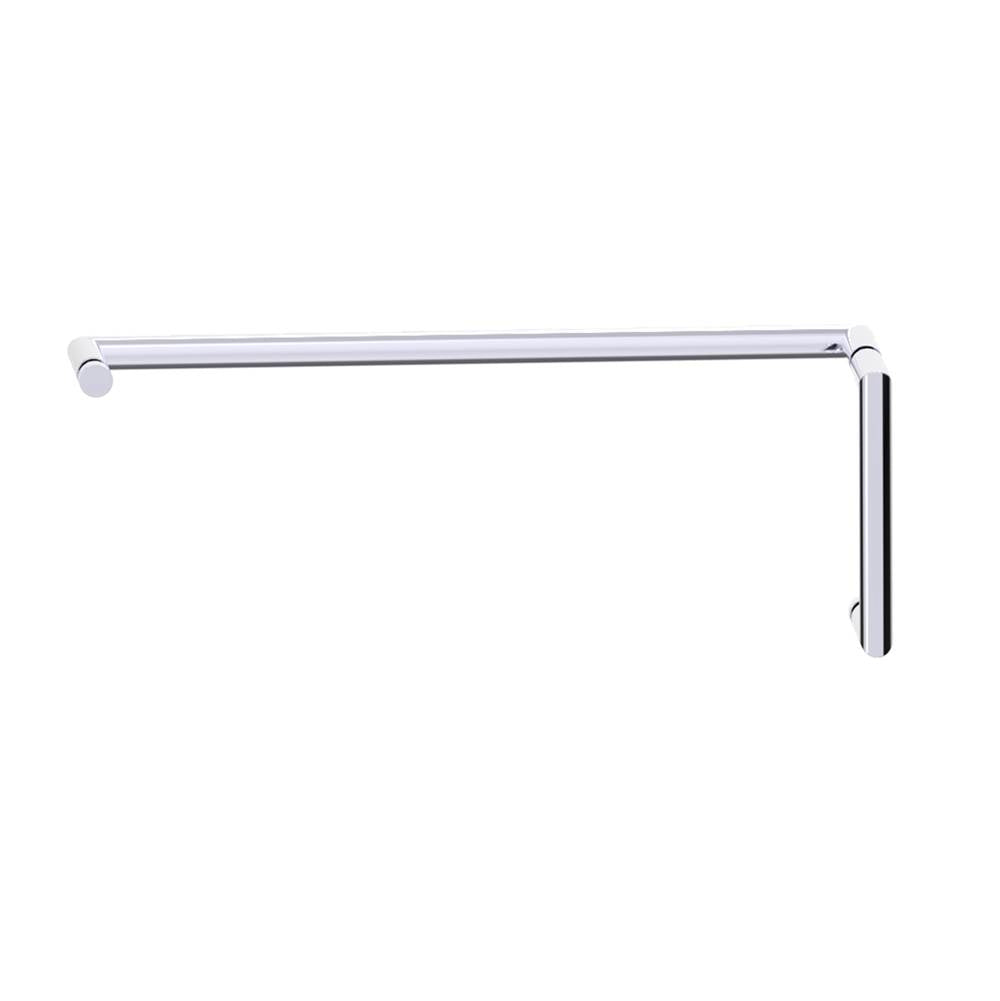 Kartners - SEVILLE - 6-inch x 18-inch Offset Shower Door Handles -Polished Chrome - Polished Chrome