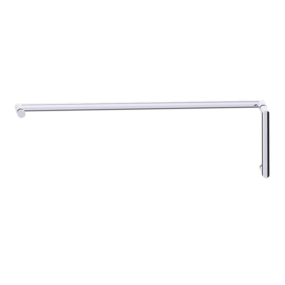 Kartners - SEVILLE - 6-inch x 24-inch Offset Shower Door Handles -Polished Chrome - Polished Chrome