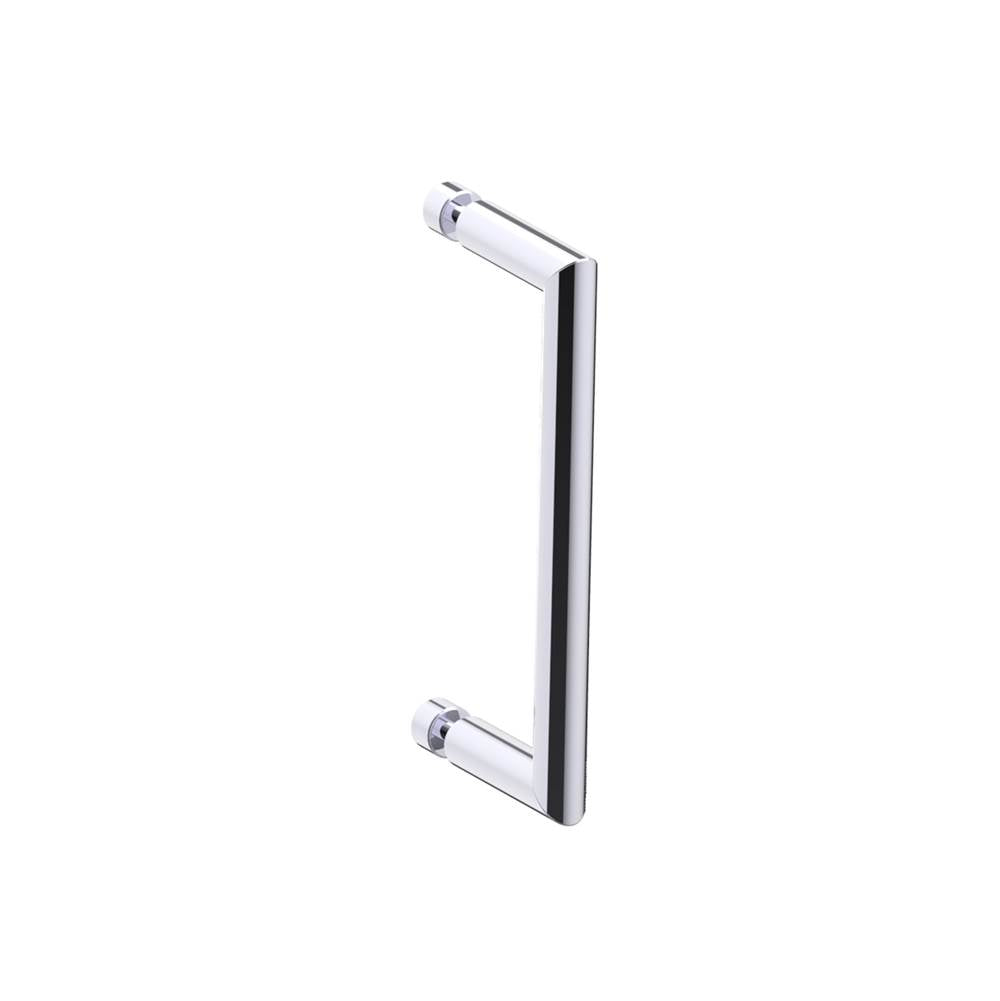 Kartners - SEVILLE - 8-inch Single Shower Door Handle-Polished Chrome - Polished Chrome