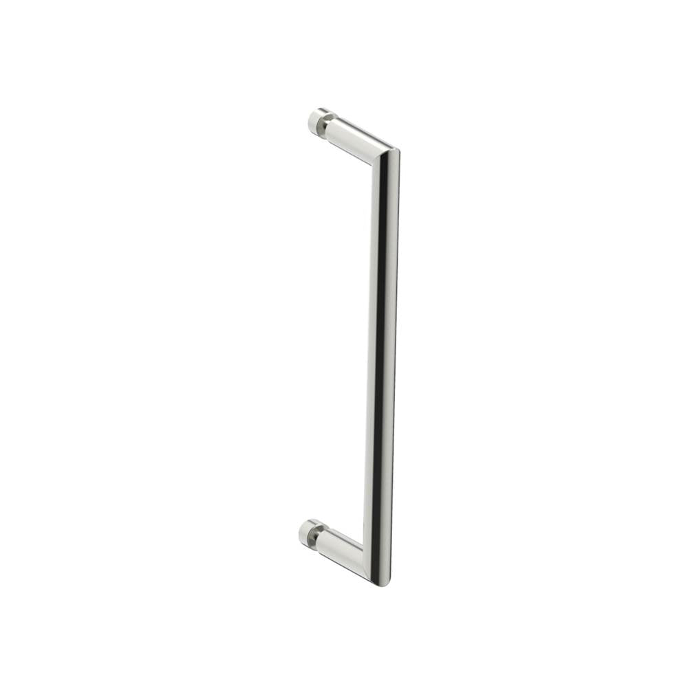 Kartners - SEVILLE - 12-inch Single Shower Door Handle-Brushed Nickel - Brushed Nickel