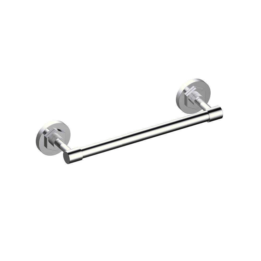 Kartners - WINDSOR - 12-inch Bathroom Towel Bar-Polished Nickel - Polished Nickel