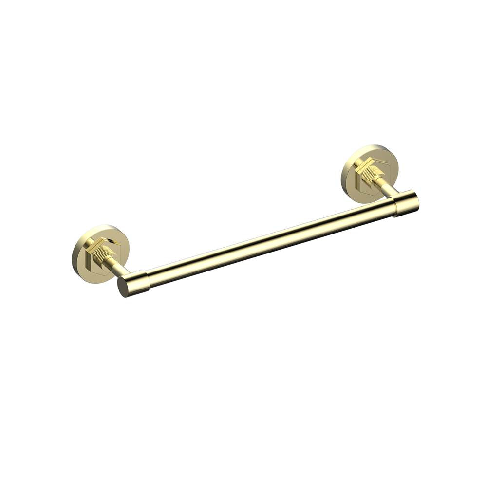 Kartners - WINDSOR - 18-inch Bathroom Towel Bar-Unlacquered Brass - Unlacquered Brass
