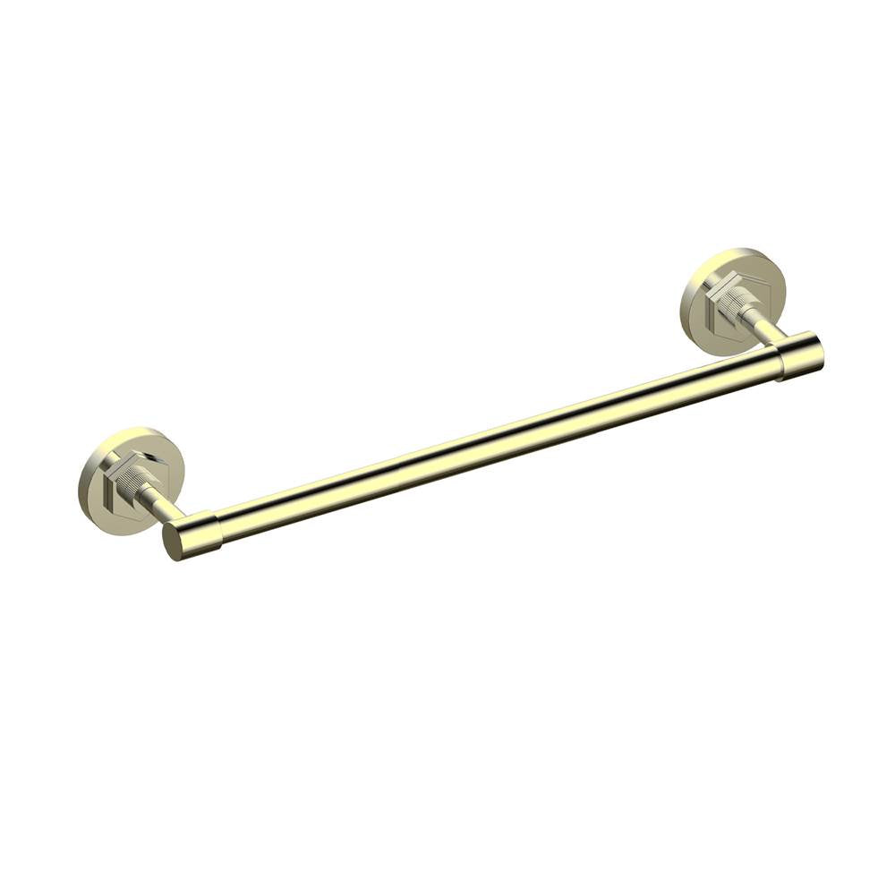 Kartners - WINDSOR - 24-inch Bathroom Towel Bar-Unlacquered Brass - Unlacquered Brass