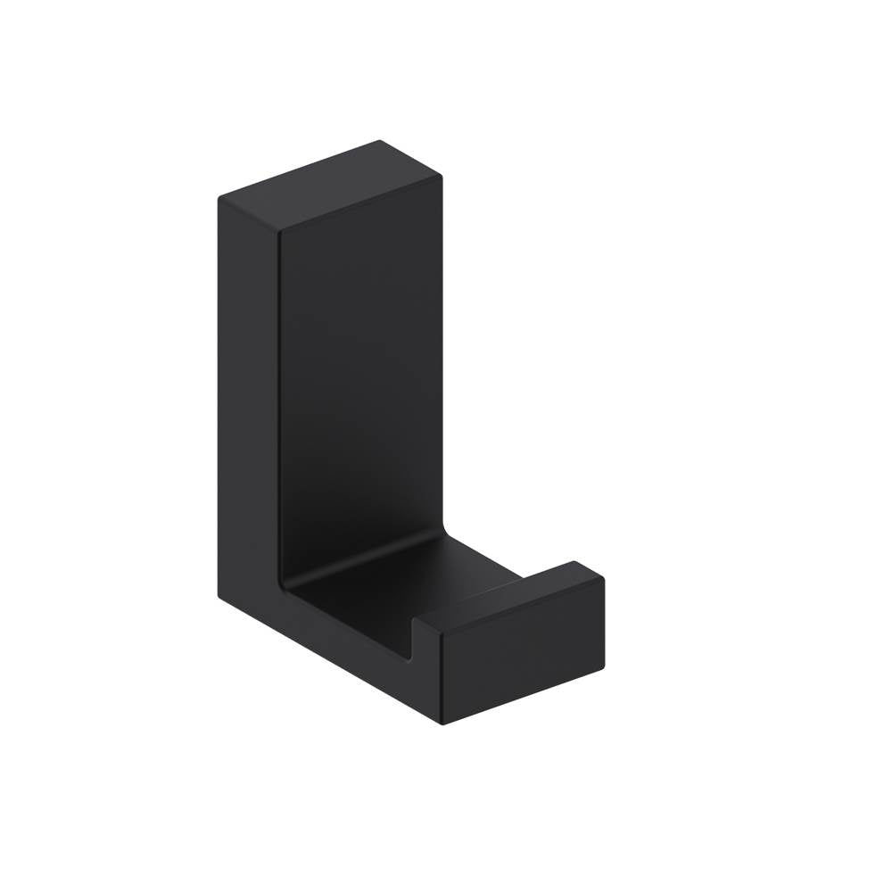 Kartners - BERLIN - Single Prong Robe Hook-Matte Black - Matte Black