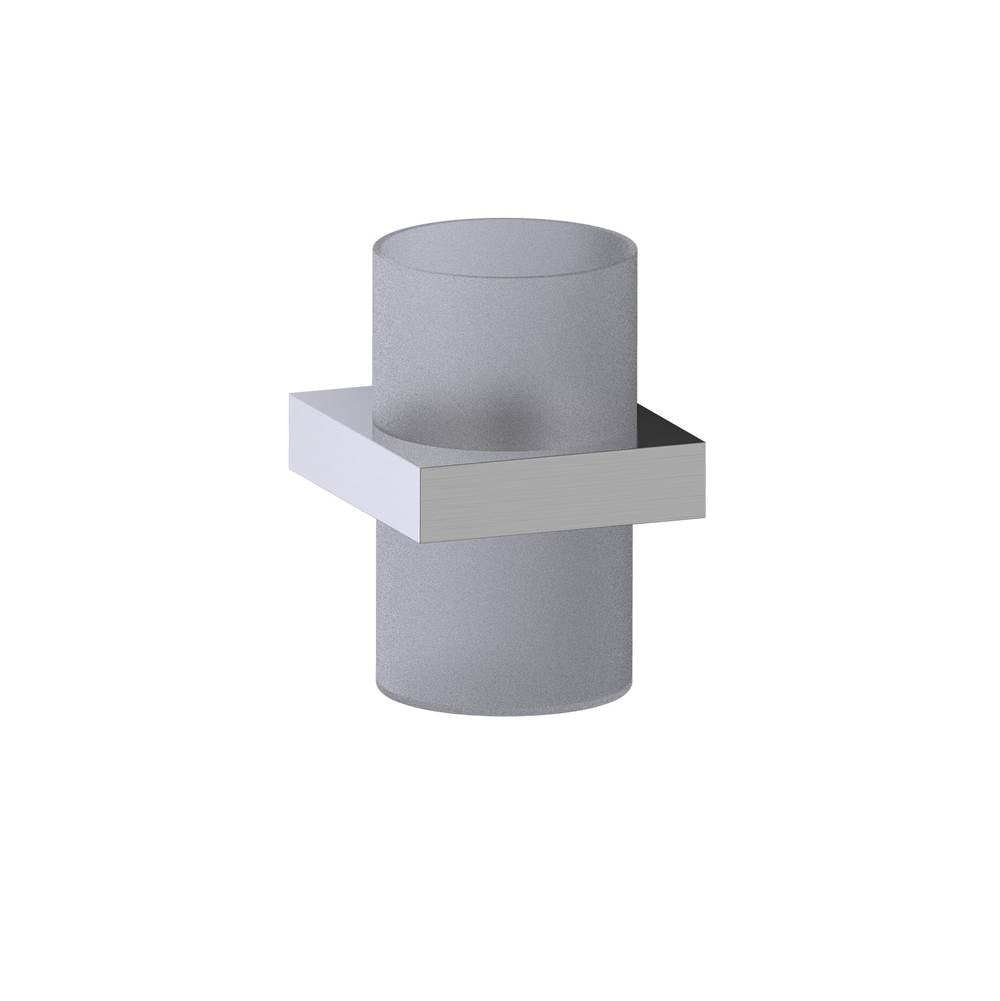 Kartners - BERLIN - Bathroom Tumbler Cup & Toothbrush Holder-Brushed Nickel - Brushed Nickel