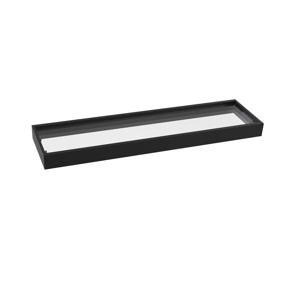Kartners - BERLIN - 21-inch Glass Shelf -Matte Black - Matte Black