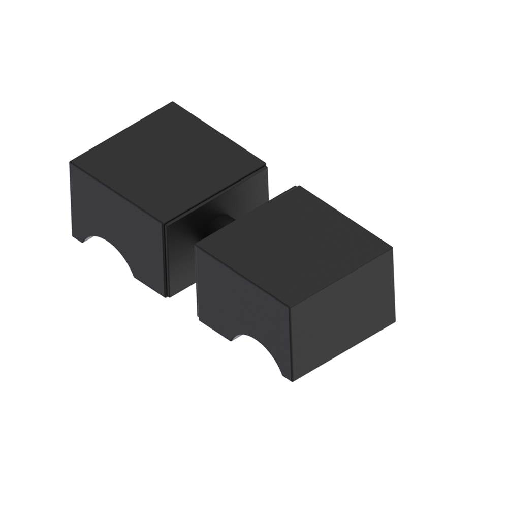 Kartners - BERLIN - Double Shower Door Handle-Matte Black - Matte Black