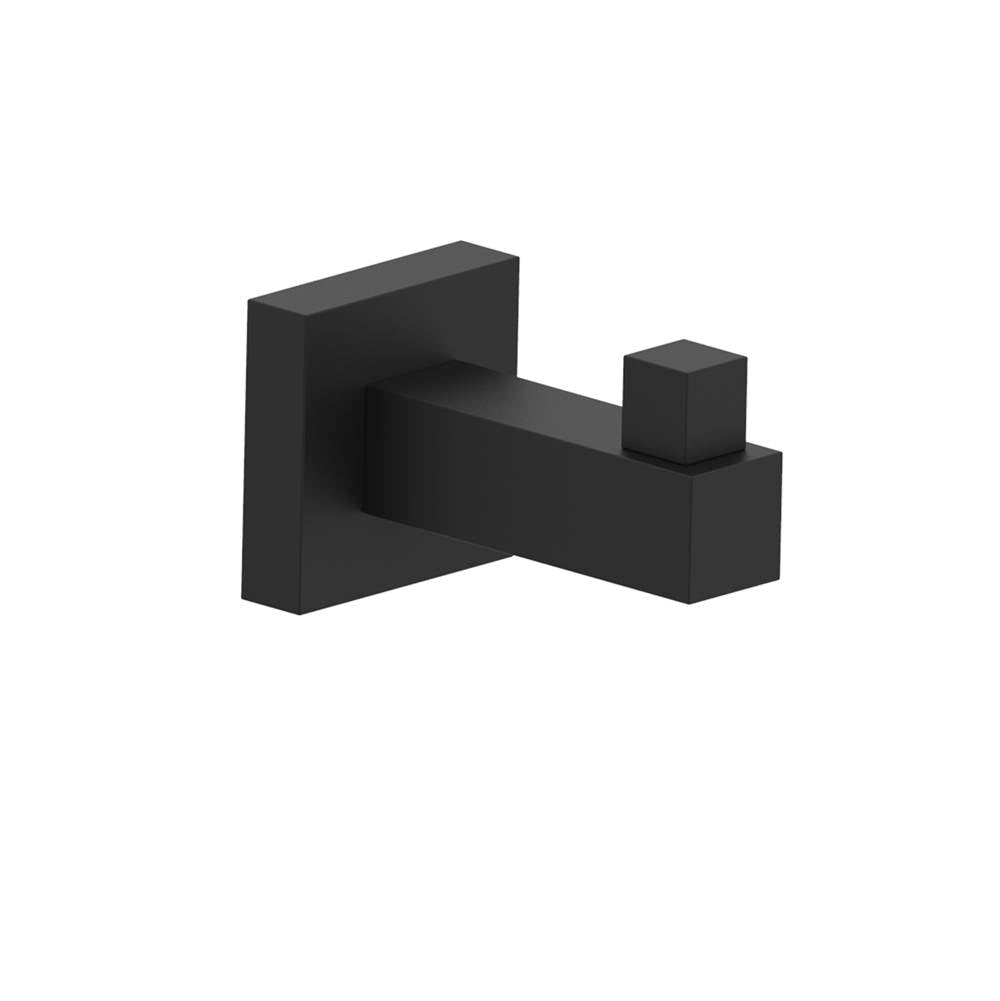 Kartners - LONDON - Single Prong Robe Hook-Matte Black - Matte Black