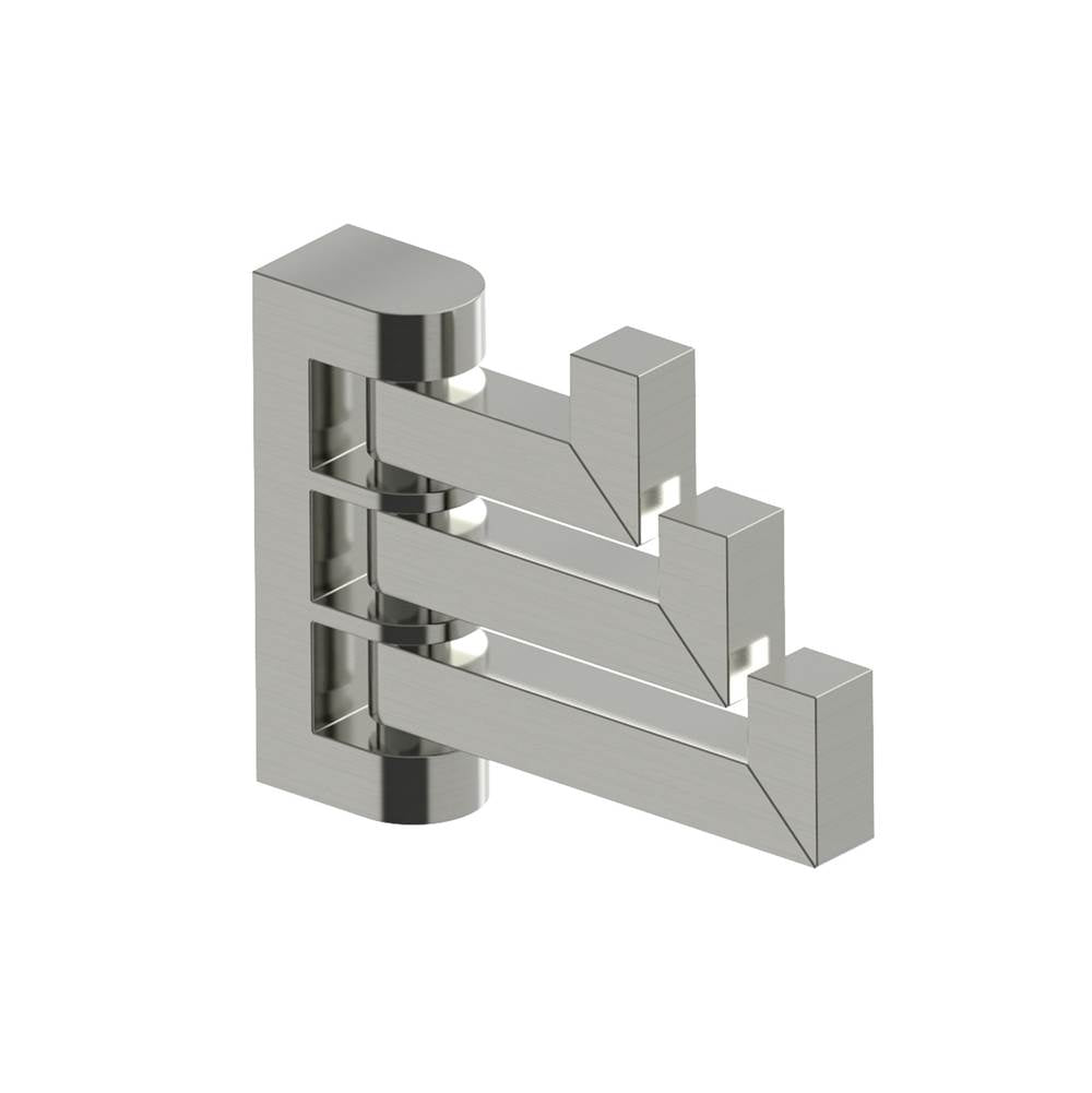 Kartners - LONDON - Triple Prong Robe Hook-Brushed Nickel - Brushed Nickel