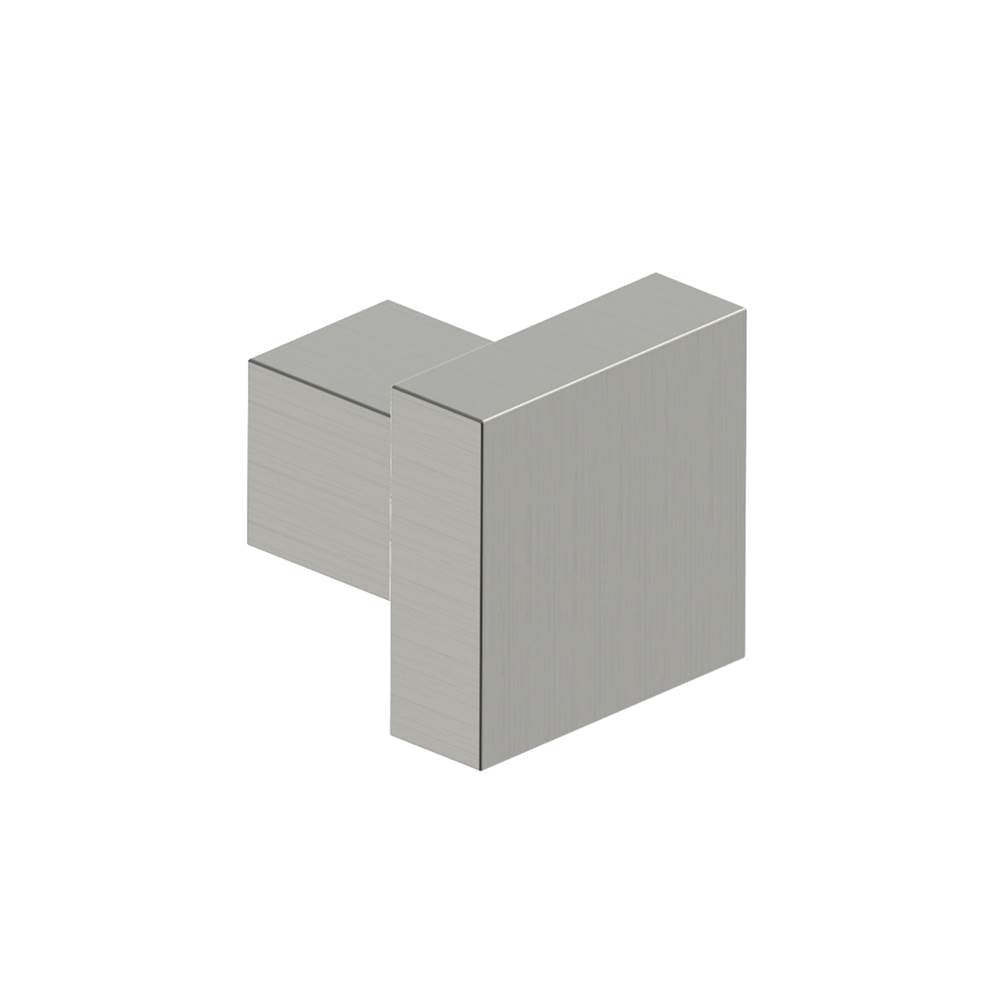 Kartners - LONDON - Single Square Robe Hook-Brushed Nickel - Brushed Nickel