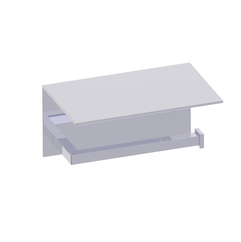 Kartners - LONDON - Toilet Paper Holder with Shelf-Polished Chrome - Polished Chrome