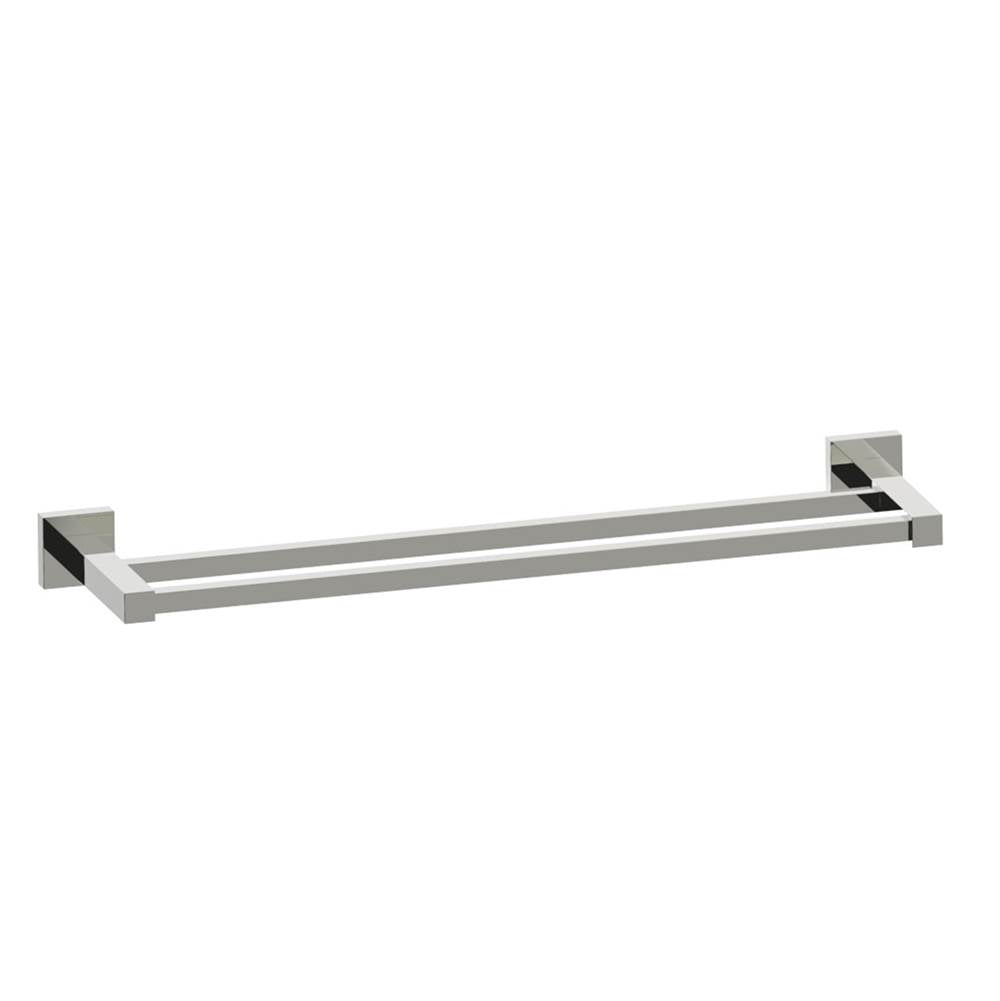 Kartners - LONDON - 18-inch Double Bathroom Towel Bar-Polished Nickel - Polished Nickel