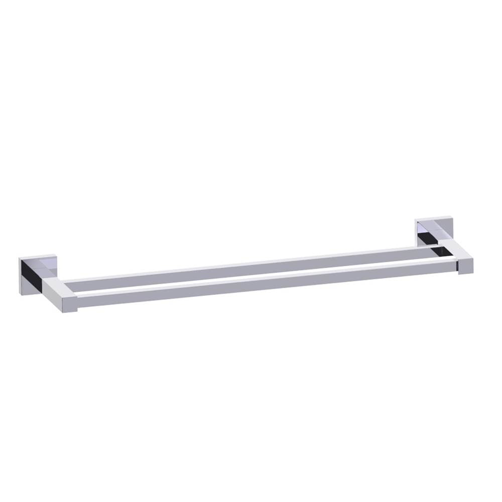 Kartners - LONDON - 18-inch Double Bathroom Towel Bar-Polished Chrome - Polished Chrome
