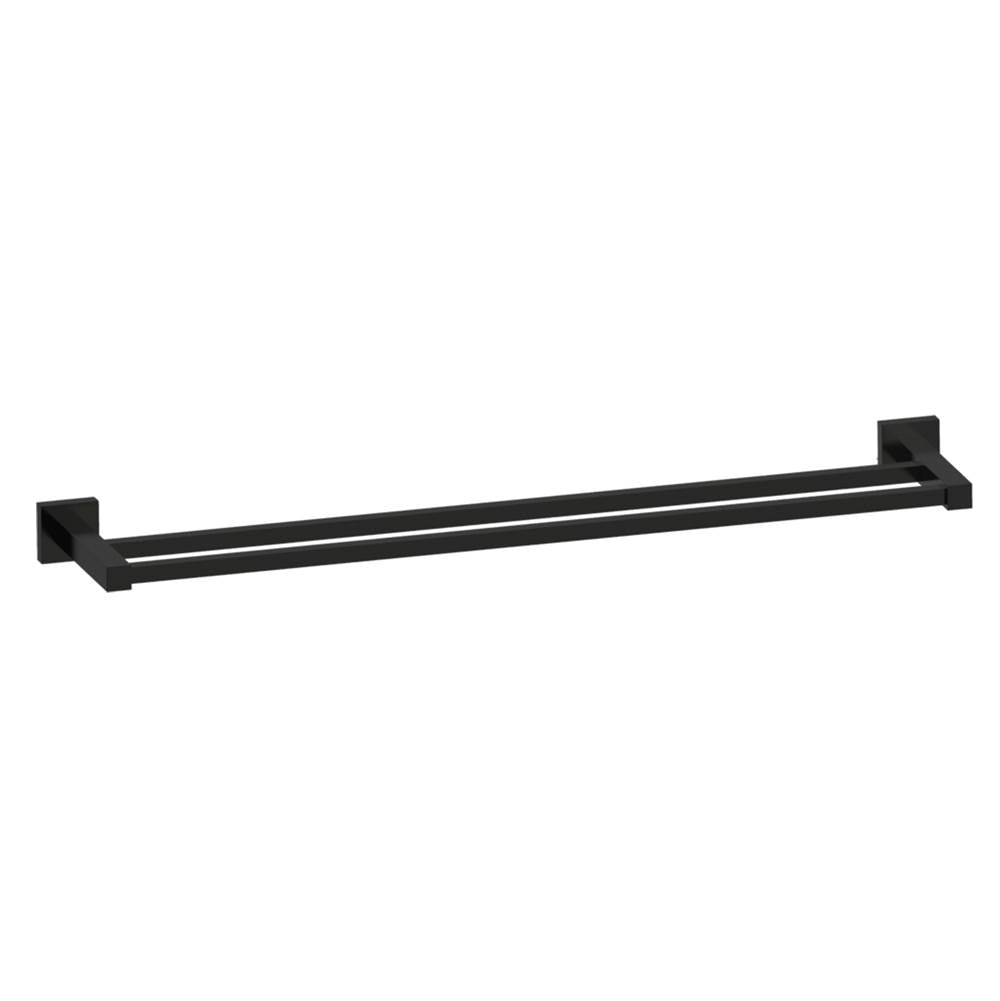 Kartners - LONDON - 24-inch Double Bathroom Towel Bar-Matte Black - Matte Black