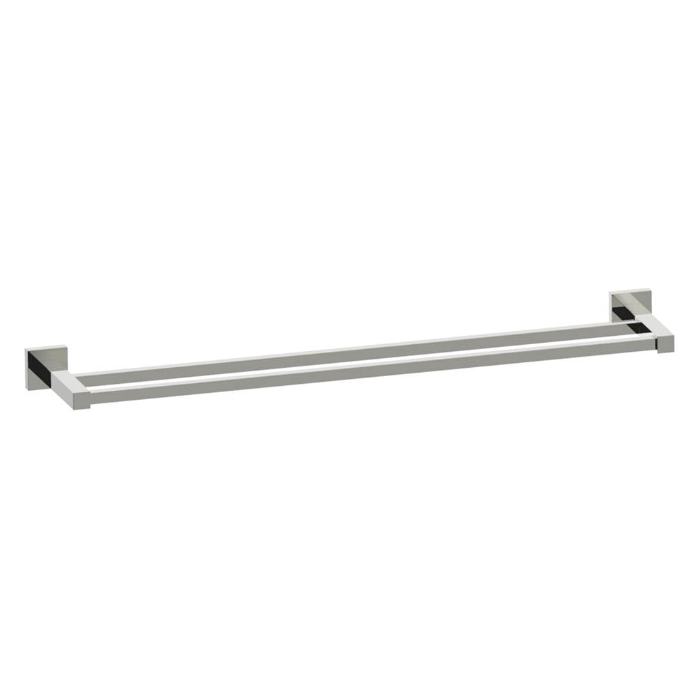 Kartners - LONDON - 24-inch Double Bathroom Towel Bar-Polished Nickel - Polished Nickel