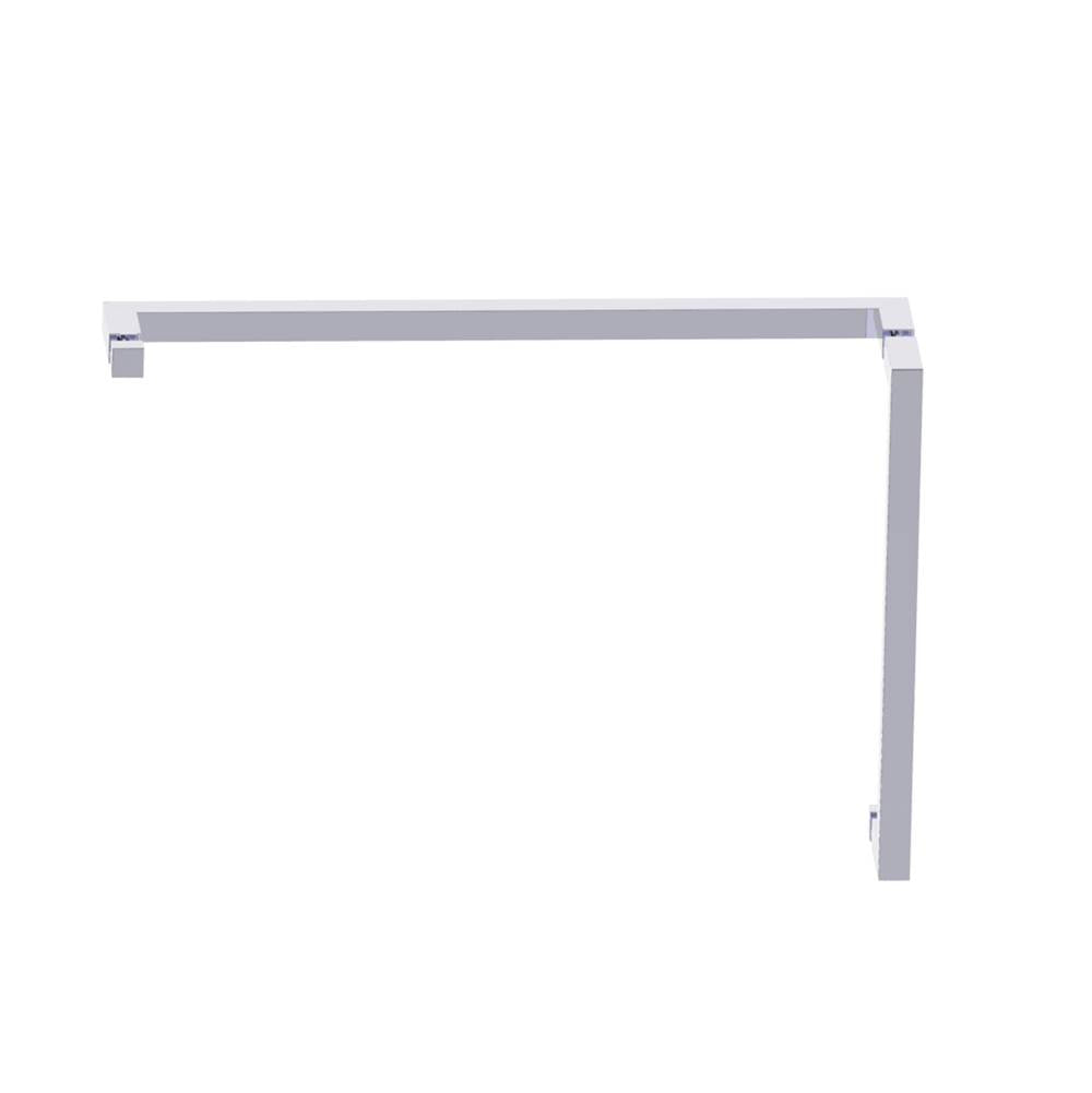 Kartners - LONDON - 12-inch x 18-inch Offset Shower Door Handle -Polished Chrome - Polished Chrome