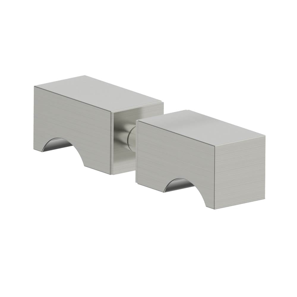 Kartners - LONDON - Double Shower Door Handle-Brushed Nickel - Brushed Nickel