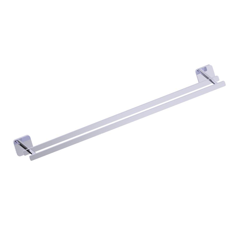Kartners - MILAN - 24-inch Double Bathroom Towel Bar-Polished Chrome - Polished Chrome